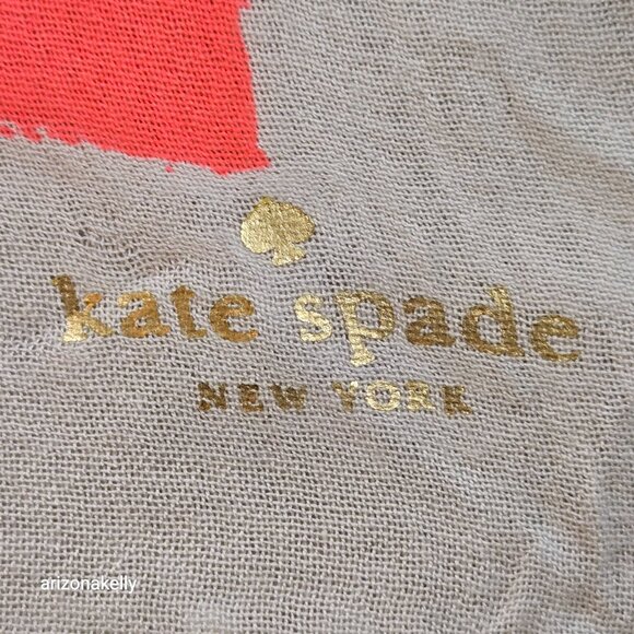 NWOT kate spade Travel Distance Sign Scarf Holiday Vacation - Picture 3 of 9